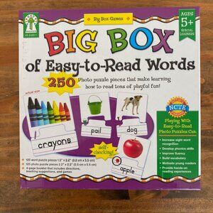 Carson Dellosa Big Box of Easy to Read Words - 250 Photo Puzzles